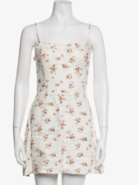 White floral reformation dress